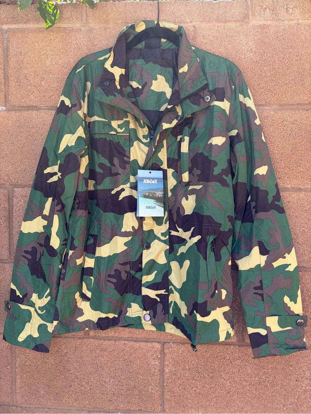 HBCali Green & Brown Camo Utility Jacket